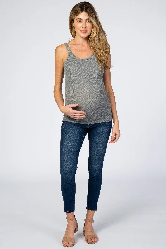 heather-grey-ribbed-maternity-tank-top