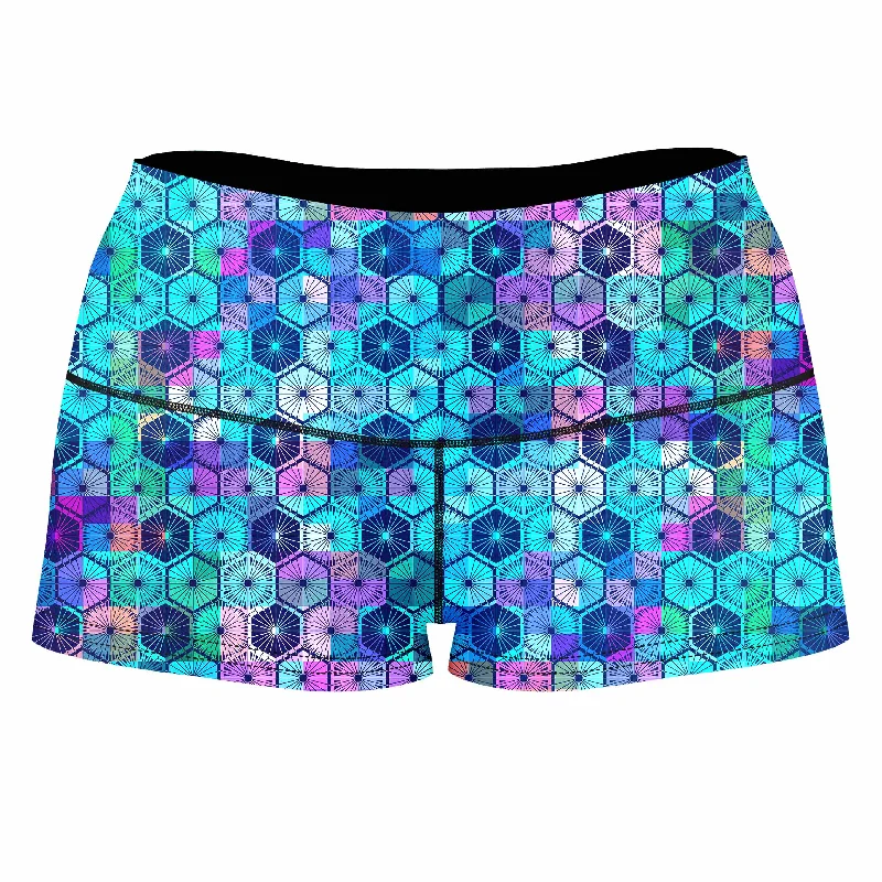 Hexa Haze High-Waisted Women's Shorts