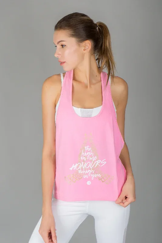 High-On Namaste Singlet in Pink