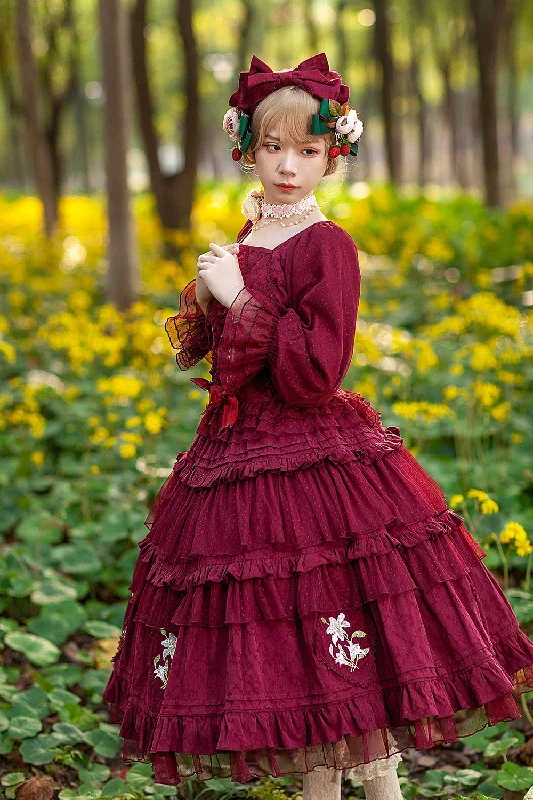 infanta-melaleuca-lily-embroidery-country-lolita-blouse-and-skirt