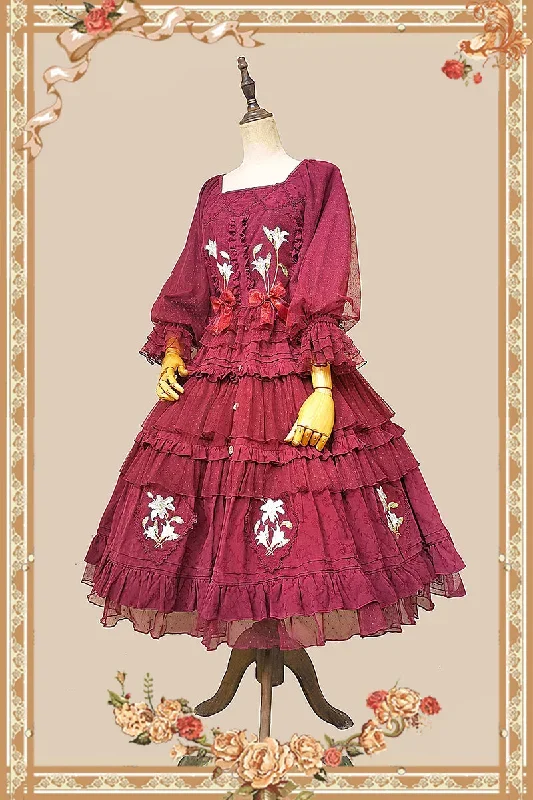 infanta-melaleuca-lily-embroidery-country-lolita-blouse-and-skirt