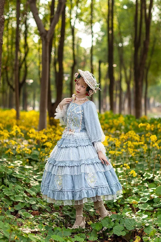 infanta-melaleuca-lily-embroidery-country-lolita-blouse-and-skirt