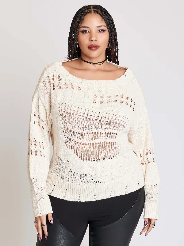 ivory-distressed-sweater-plus-size