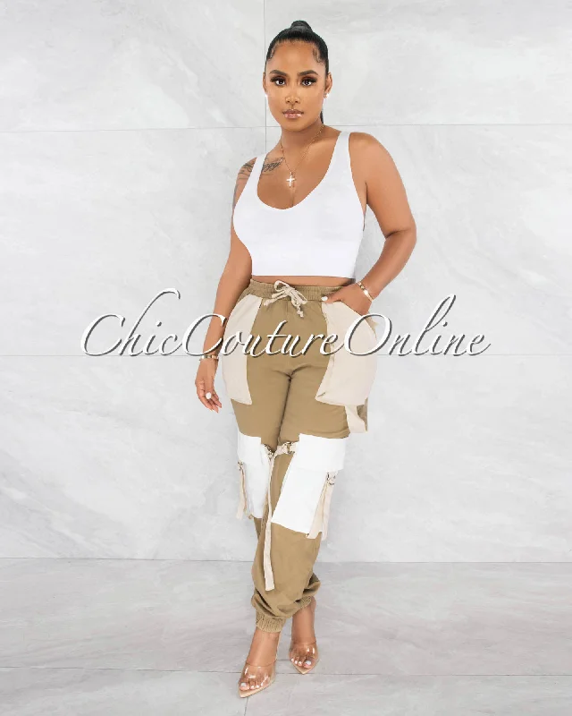 juniva-nude-tones-silver-buckles-cargo-jogger-pants