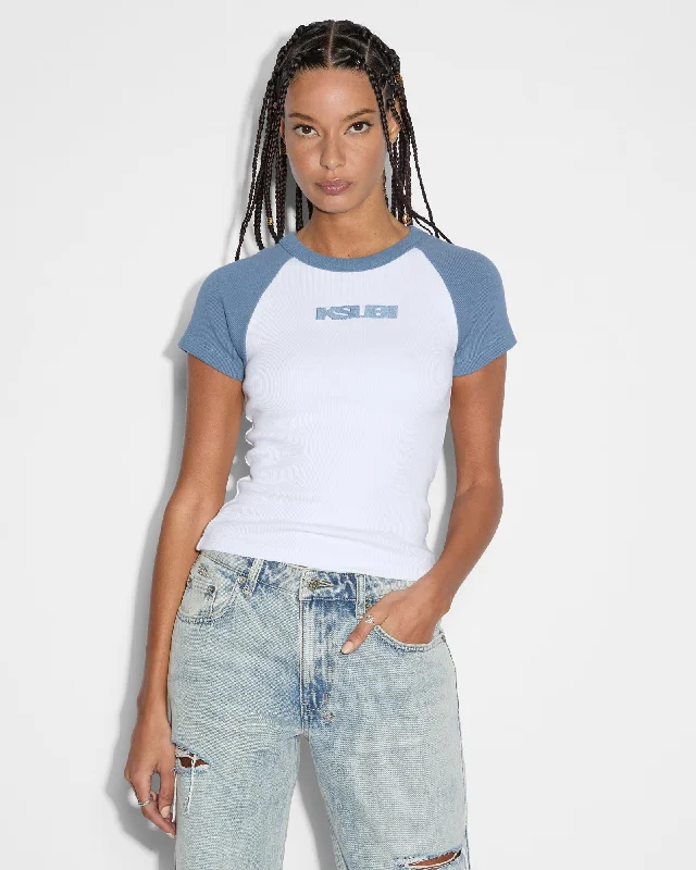 KSB BABY RINGER SS TEE CHARCOAL/WHITE