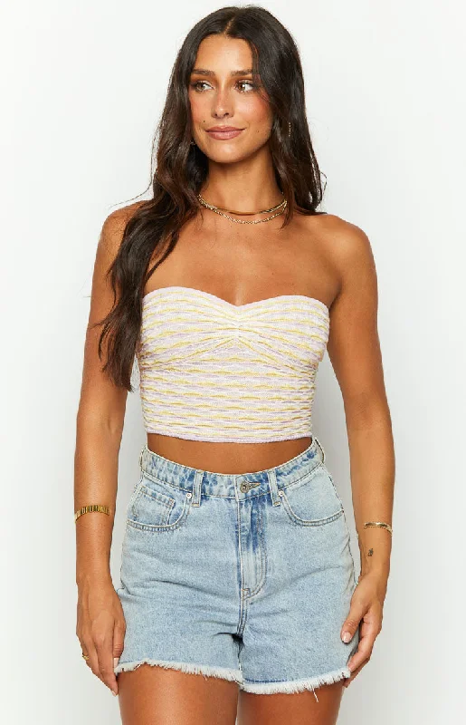 Laylah Multi Knit Tube Crop Top