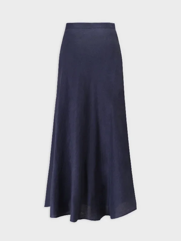 linen-blend-a-line-skirt-blue