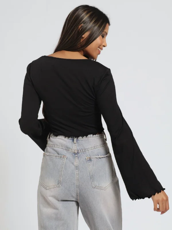 long-flared-sleeve-hanky-hem-top-black-black