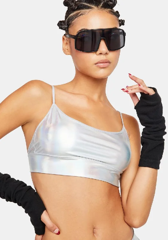 Louder Now Holographic Crop Tank