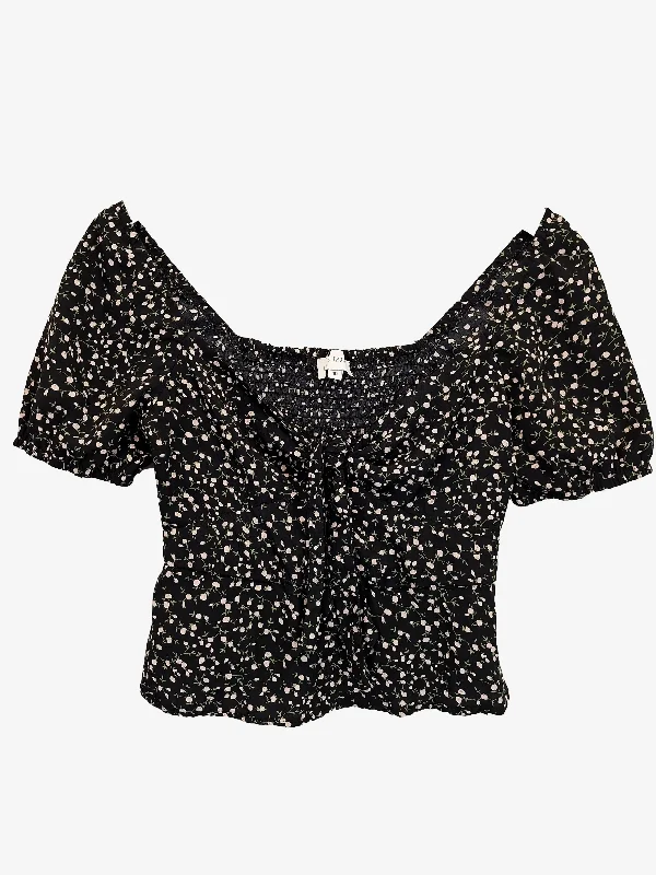 Luck & Trouble Floral Cropped Top Size 10