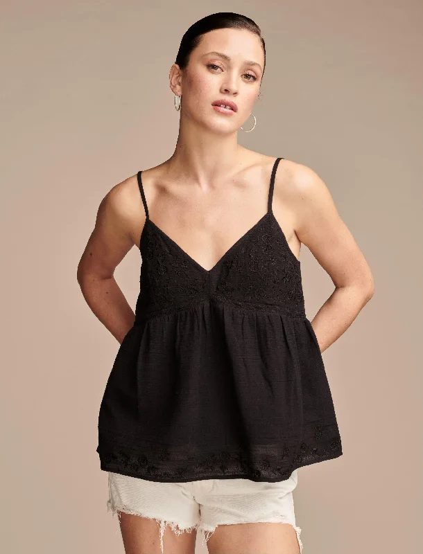 Lucky Brand Women's Embroidered Babydoll Cami