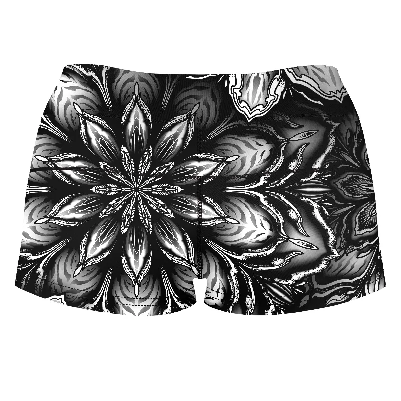 mandalas-high-waisted-womens-shorts