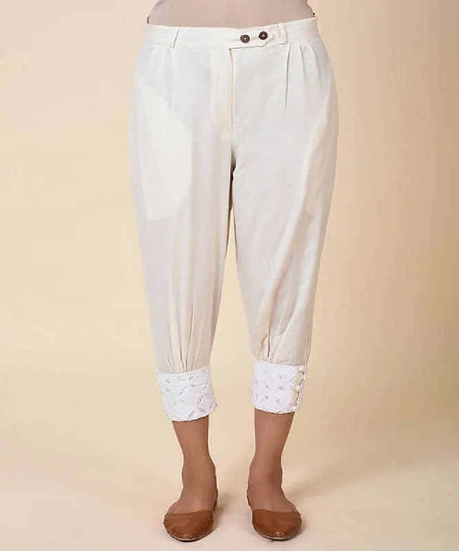 natural-white-handcrafted-kora-cotton-womens-cuff-pants-with-cutwork-embroidery