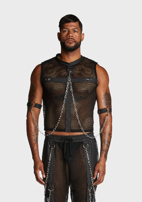 Naughty Nights Fishnet Muscle Tank