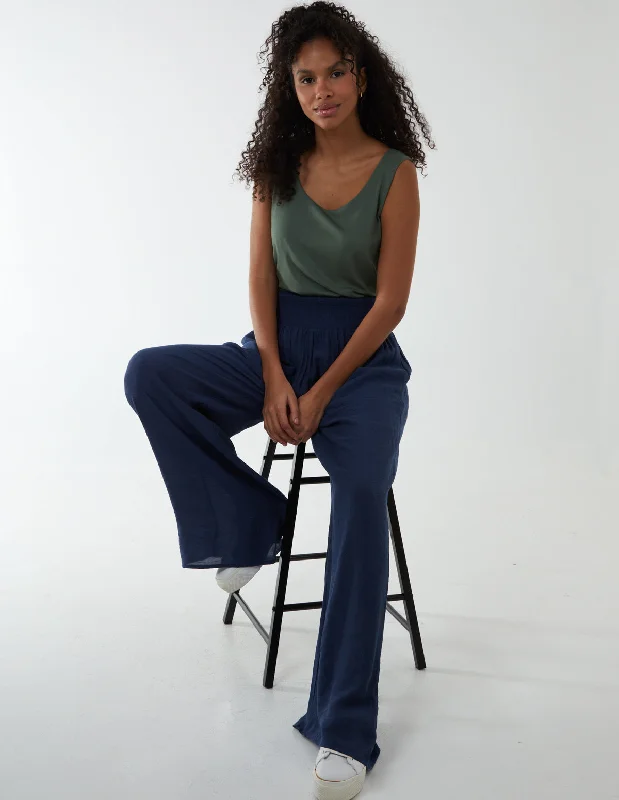 navy-shirring-waist-wide-leg-trouser