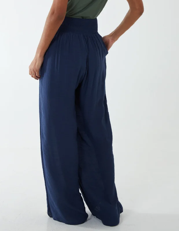 navy-shirring-waist-wide-leg-trouser