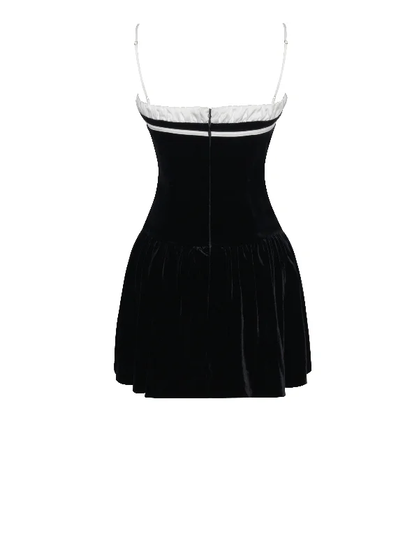 olya-black-and-white-velvet-a-line-corset-mini-dress