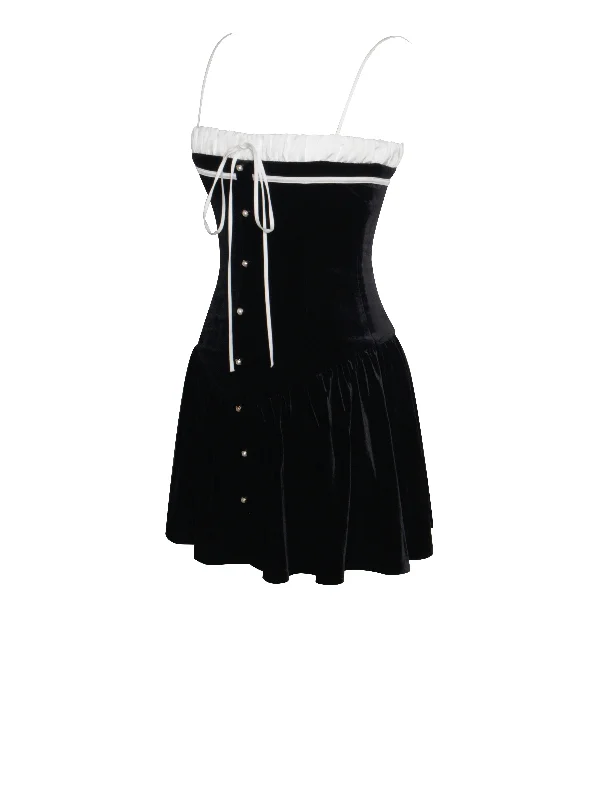 olya-black-and-white-velvet-a-line-corset-mini-dress