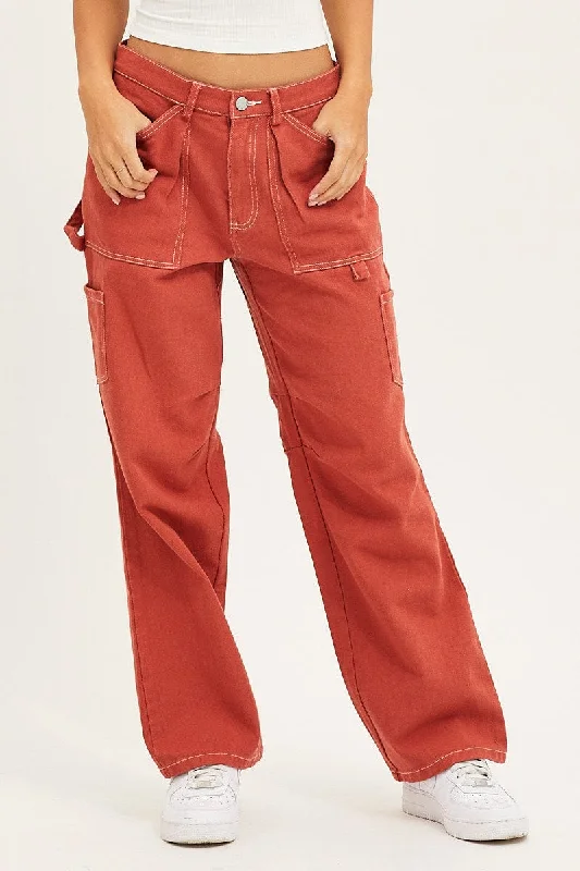 orange-cargo-pants-mid-rise-carpenter-bt1104-34pb