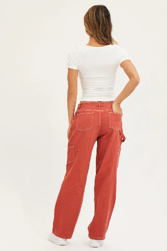 orange-cargo-pants-mid-rise-carpenter-bt1104-34pb