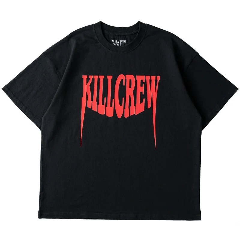 OVERSIZED ""FANGS"" T-SHIRT - BLACK / RED