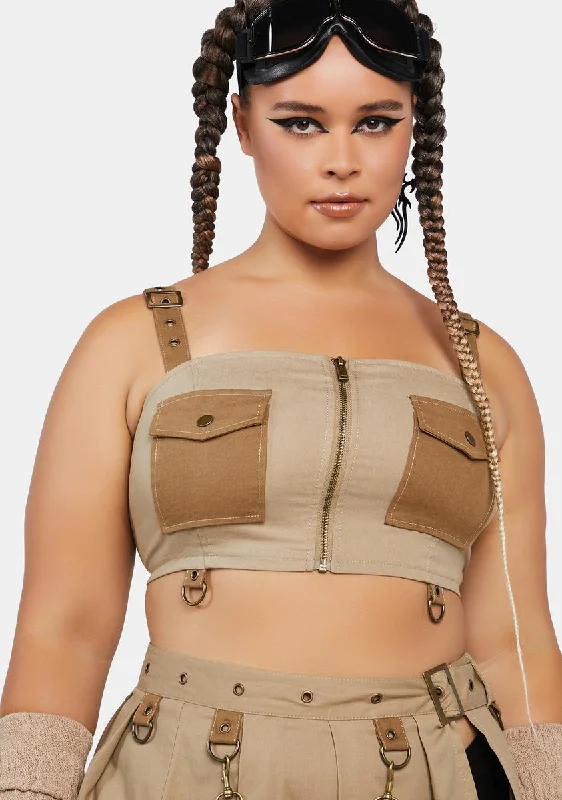 Plus Greatest Escape Cargo Crop Top