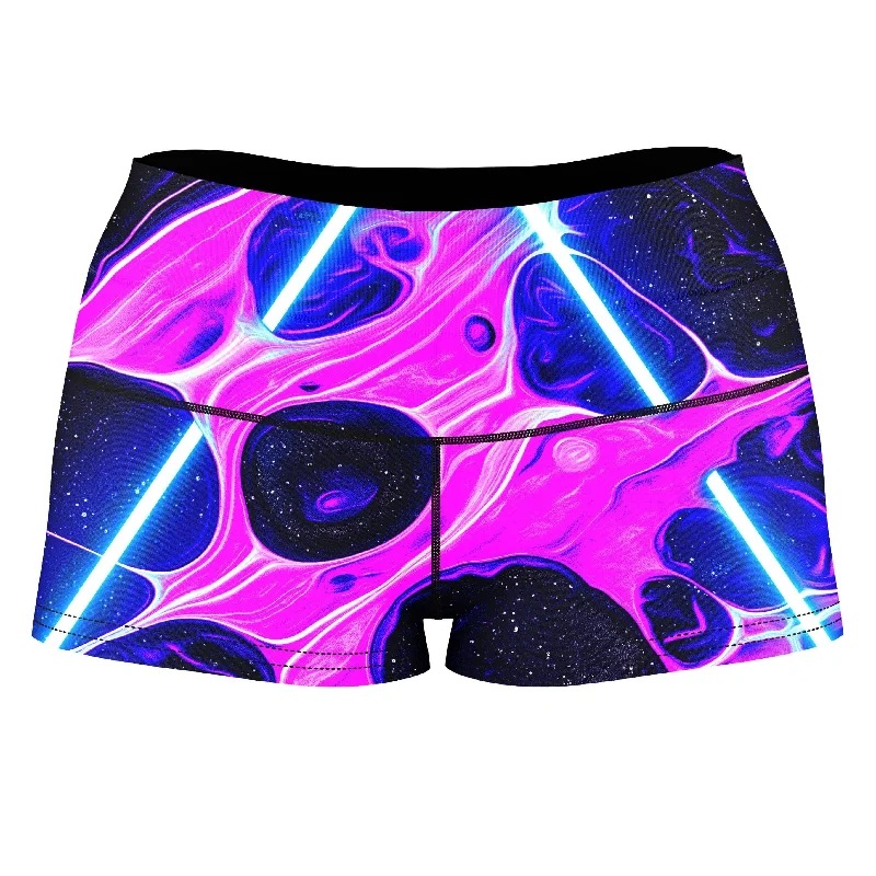 Portal Home Pink High-Waisted Women's Shorts