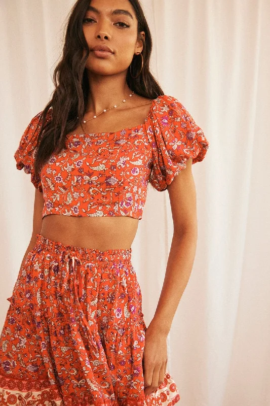 red-boho-crop-top-short-sleeve-off-shoulder-full-volume-wcw0023ax-33cb