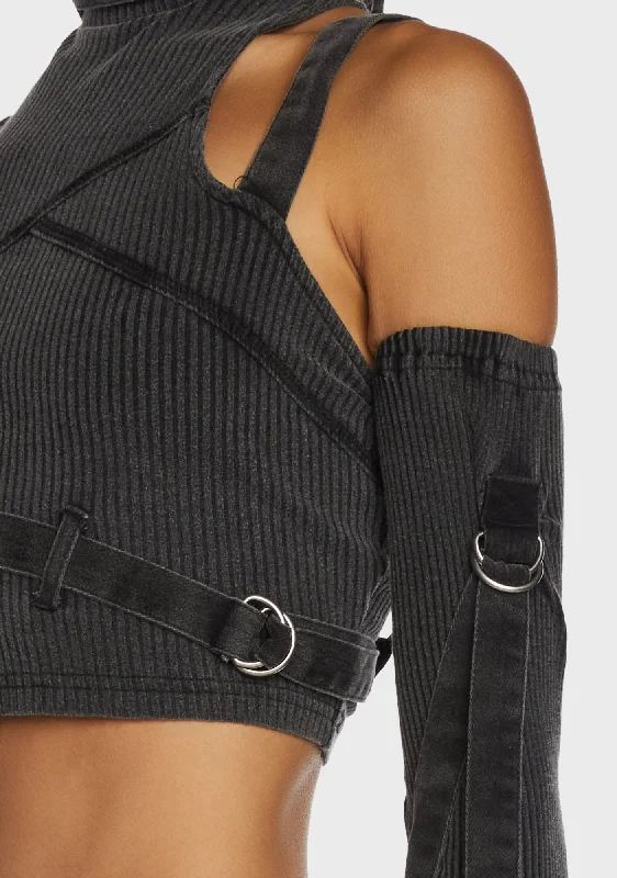 replay-strappy-ribbed-crop-tank-charcoal