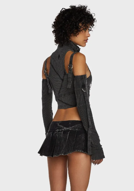 replay-strappy-ribbed-crop-tank-charcoal