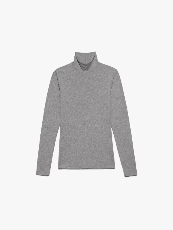 Rib Turtleneck -- Gris Heather