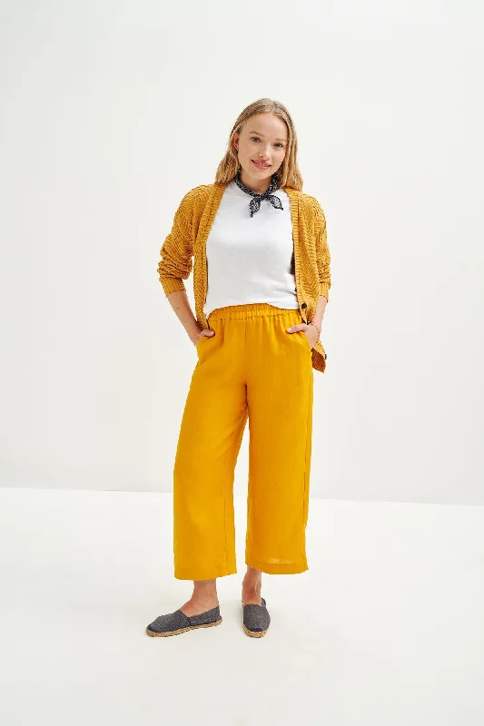 Salice Linen Pants - Sunflower