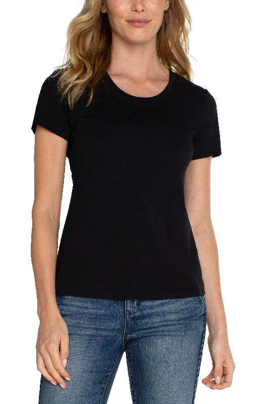 SCOOP NECK SHORT SLEEVE TEE