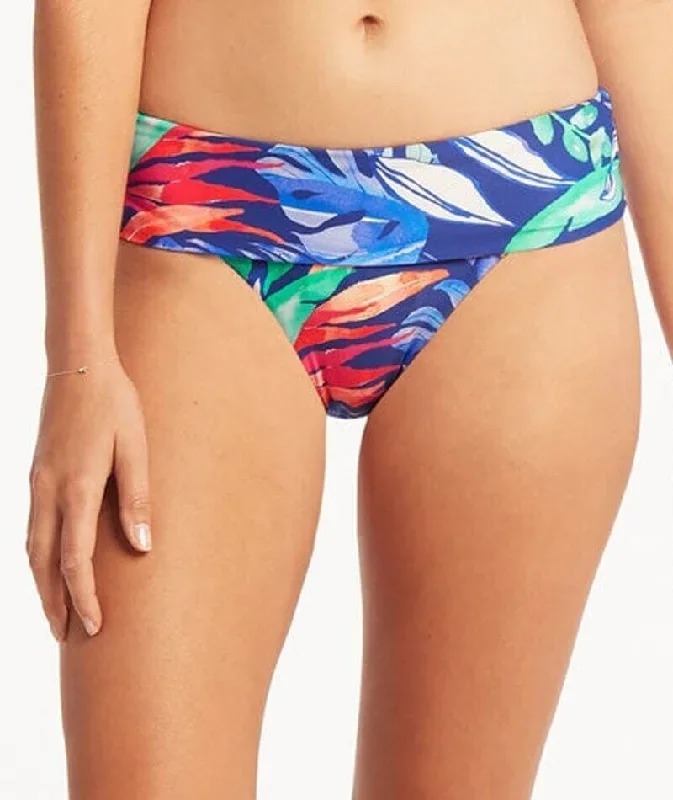 Sea Level Cabana Roll Band Bikini Brief - Royal