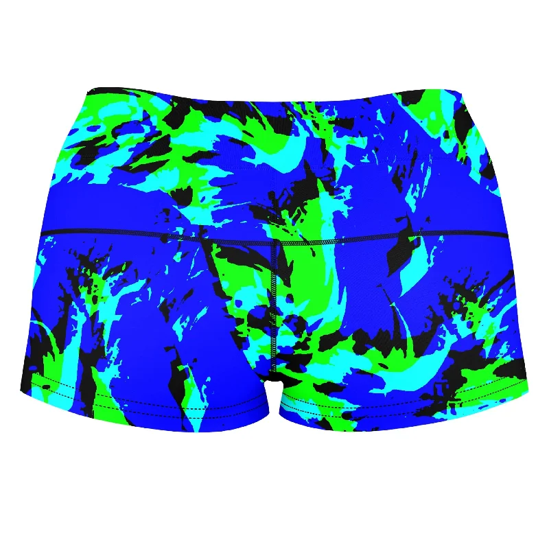 sea-splatter-rave-graffiti-high-waisted-womens-shorts