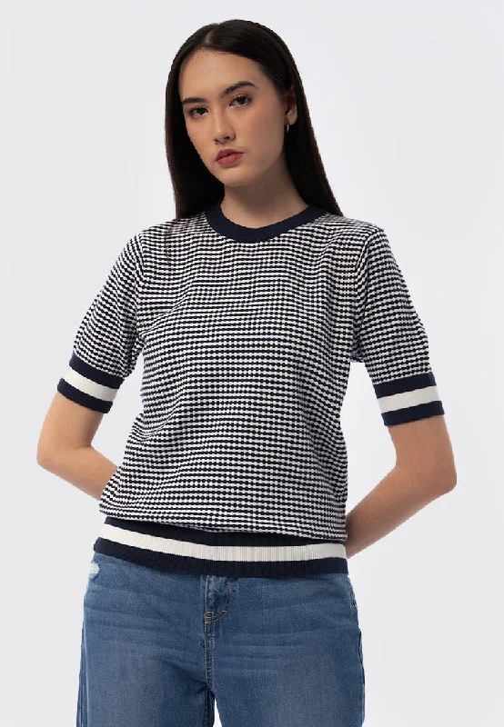 Short Sleeve Printed Knit Top