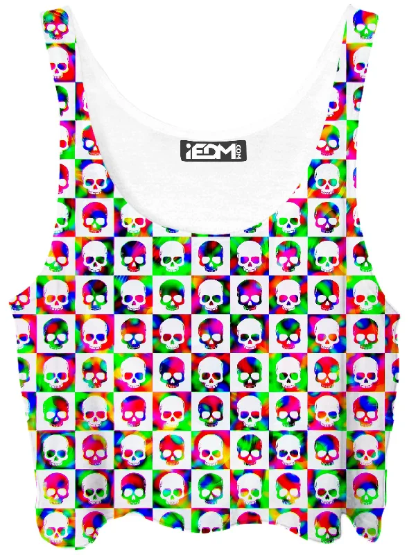 Skull Fam Green Crop Top