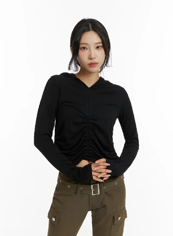 slim-fit-hooded-shirring-top-cj416