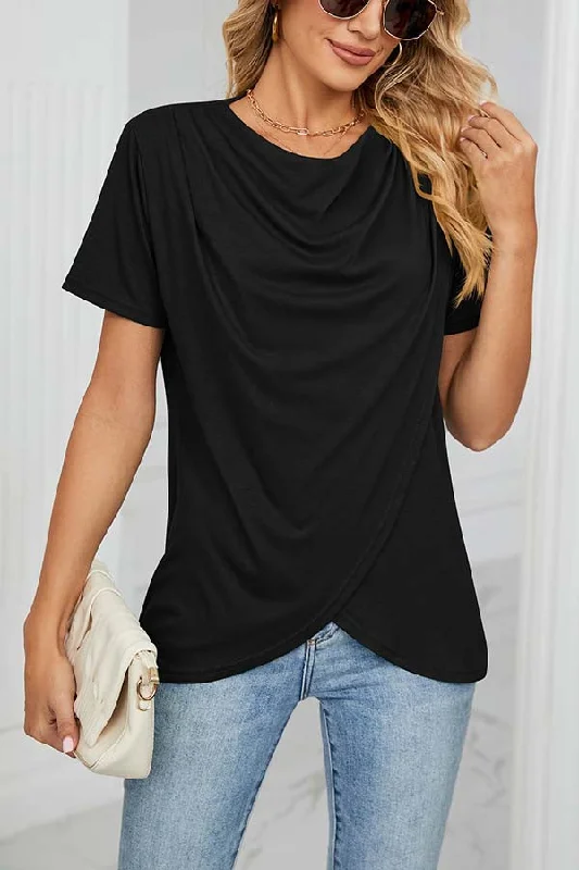 something-casual-cowl-neck-wrap-t-shirt