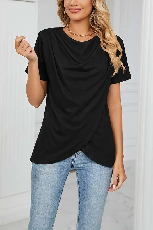 something-casual-cowl-neck-wrap-t-shirt