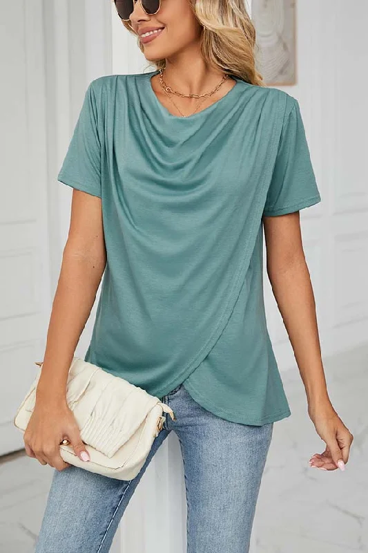 something-casual-cowl-neck-wrap-t-shirt