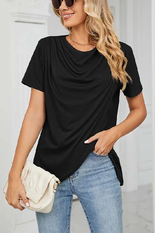 something-casual-cowl-neck-wrap-t-shirt