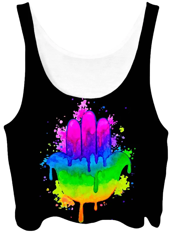 Splatter Hamsa Crop Top