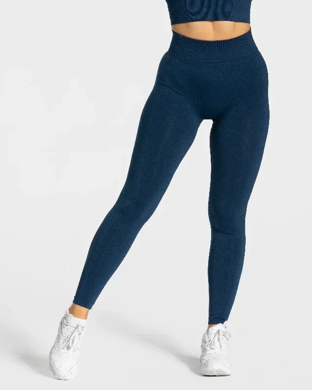 Statement Scrunch Leggings Dunkelblau