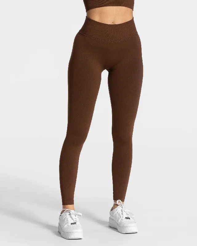 Statement Scrunch Leggings Kaffee