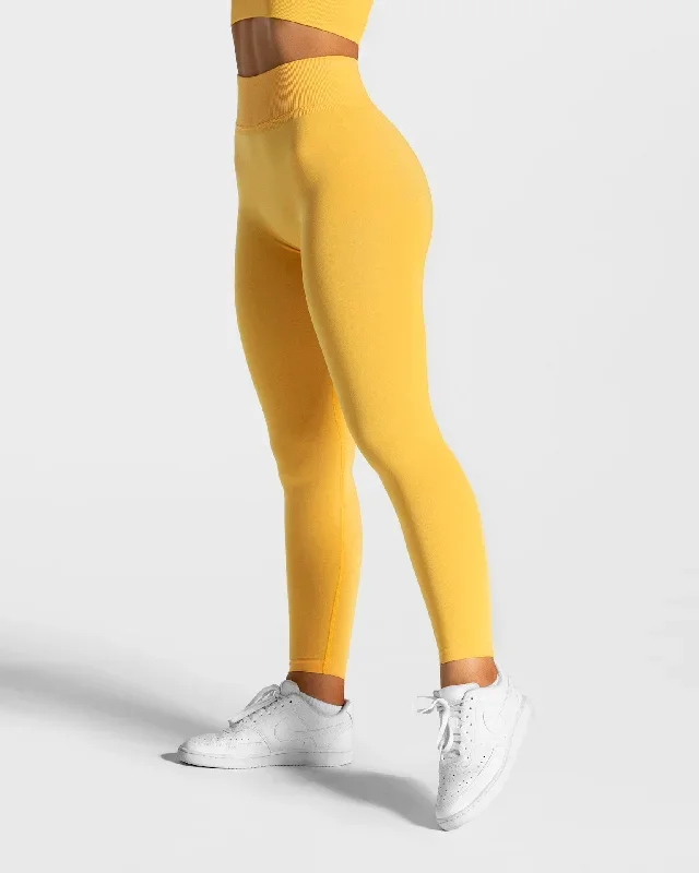 Statement Scrunch Leggings Gelb