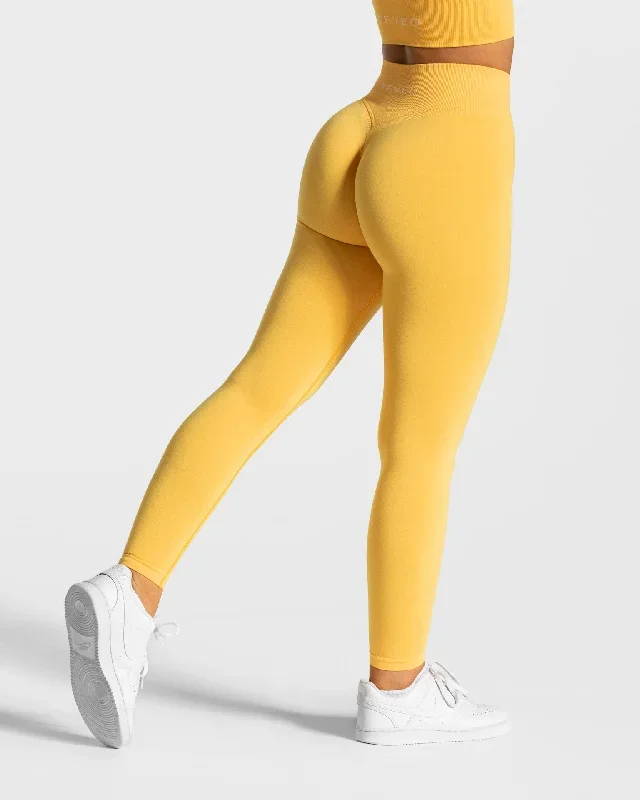 statement-scrunch-leggings-gelb