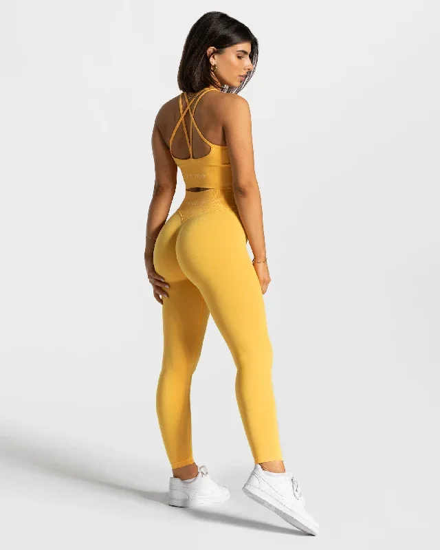 statement-scrunch-leggings-gelb