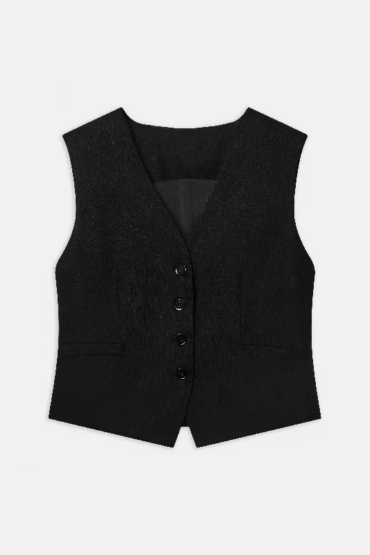 straight-cut-linen-waistcoat-black