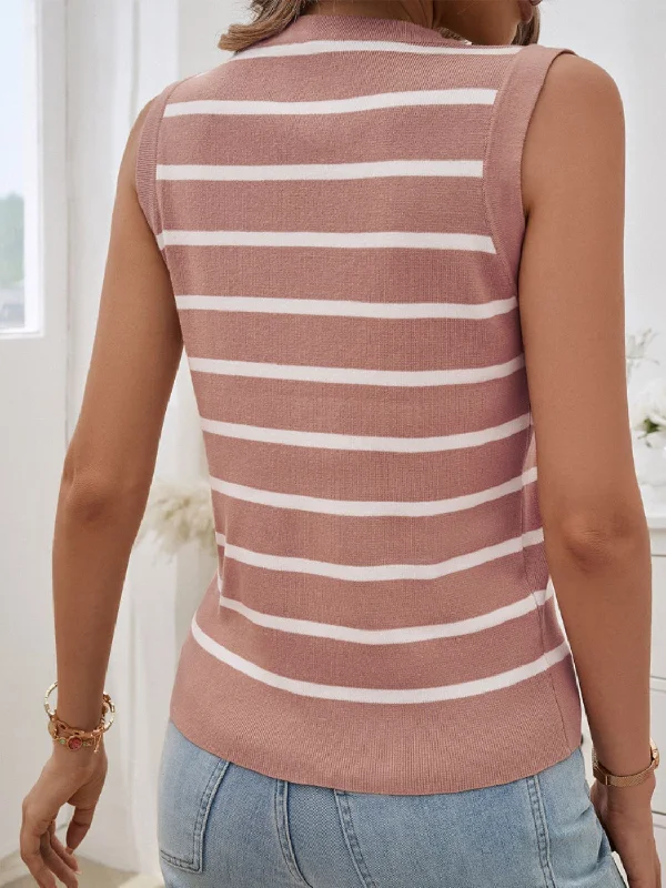 striped-v-neck-knit-tank